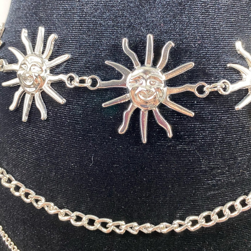 Celestial Sun Multi Layer Chain Statement Belt Me… - image 3